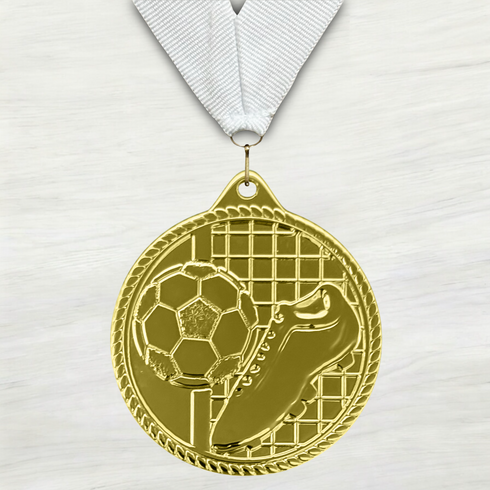 Medalla de Metal de Fútbol de 2" con cinta MDL510